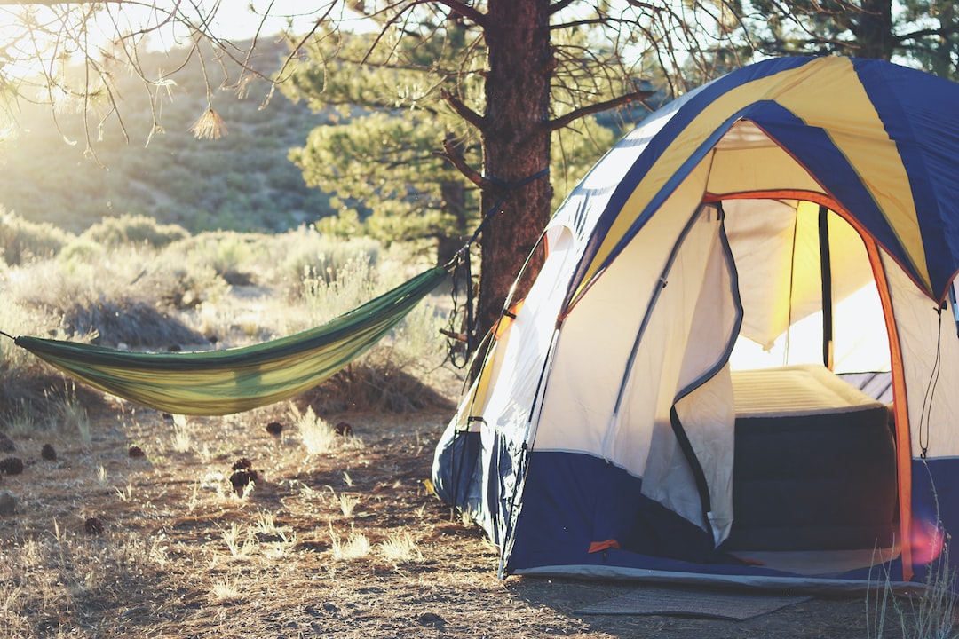 An image capturing the tranquility of a secluded campsite nestled deep within a lush forest, where a glowing campfire illuminates a cozy tent, inviting viewers to embrace the serenity and profound connection with nature that long-term camping offers